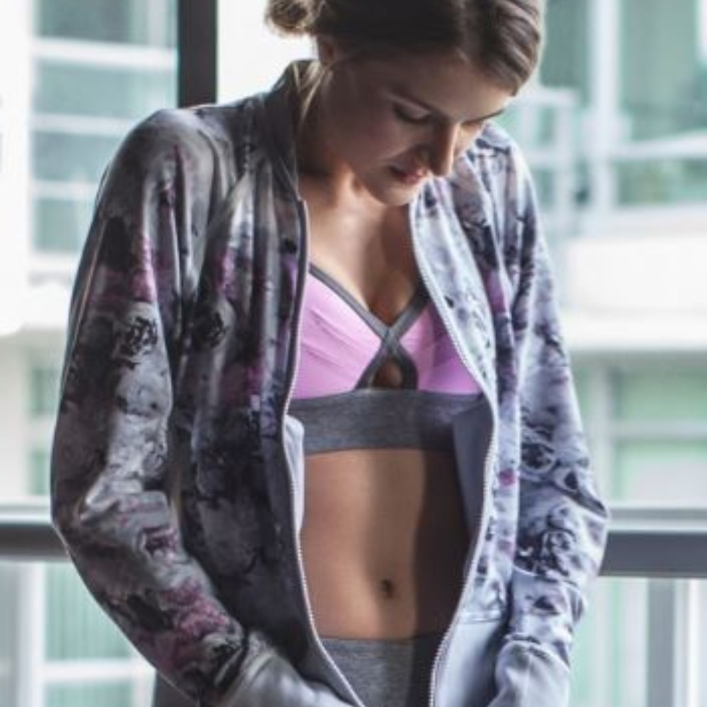 Lululemon If You're Lucky Bra - Pink and Grey